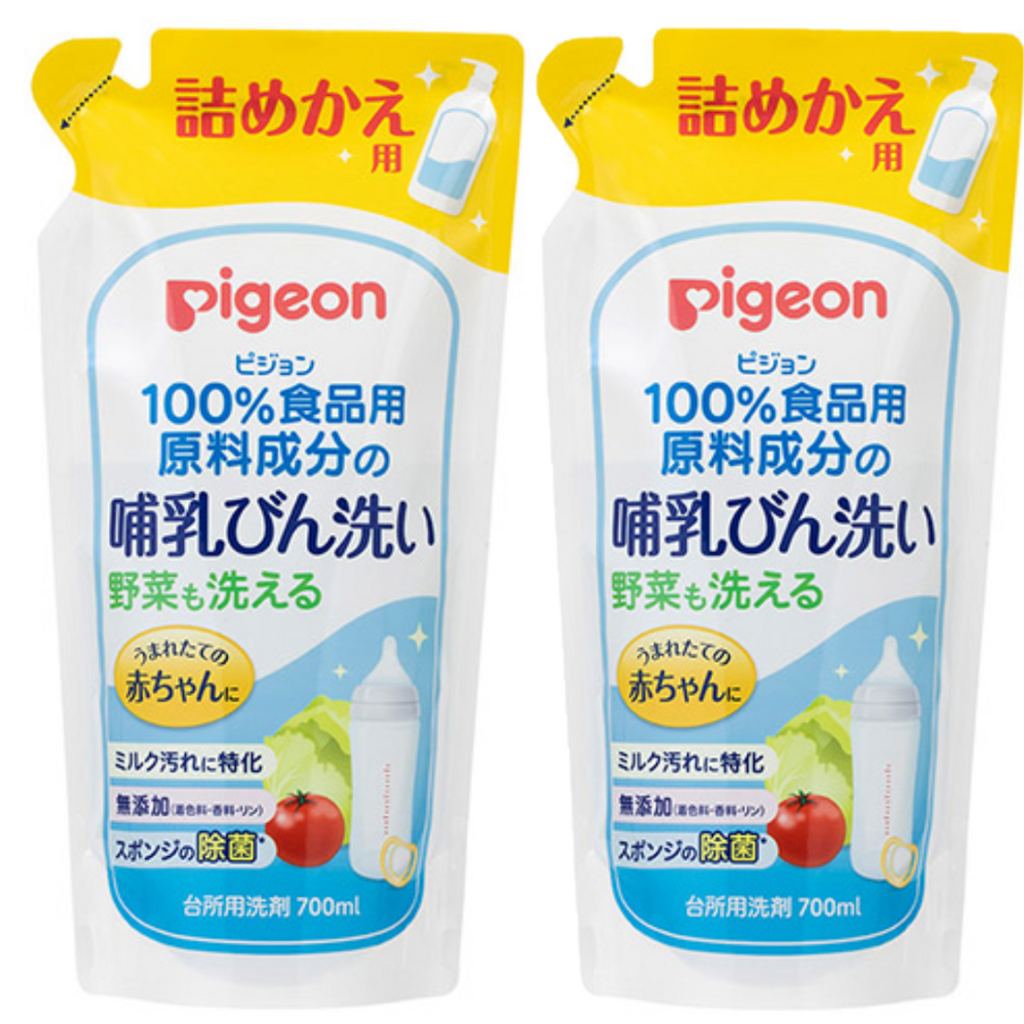 PIGEON 貝親 - 貝親奶瓶蔬果洗潔液補充裝700mlX2包裝【平行進口】(4902508009775)