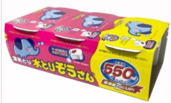 Okamoto - [X2] 日本大象衣櫃防霉吸濕劑 (550ml *3) X2盒裝(4904637999804)
