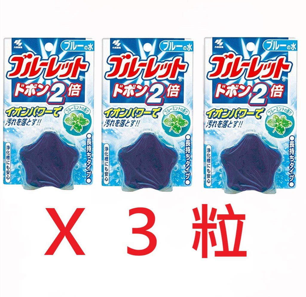 Kobayashi - 小林製藥 馬桶水箱清潔除菌芳香劑 (藍 - 薄荷香型) 120g X3件(4987072067468)藍色X3