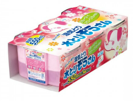 Okamoto - 大象花香味衣櫃吸濕劑 550ml x 3件【平行進口】(4904637999637)粉紅 X 1條