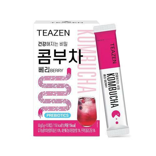 Teazen 益生元乳酸即沖飲料 - 雜莓味 (5g*10小包) 50g x 2盒 (8809071546569)