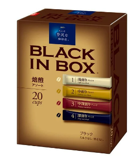 AGF - BLACKIN BOX 焙煎綜合即溶咖啡 2g x 20條【4901111668560】啡黃彩色