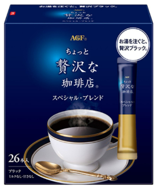 AGF 贅沢濃郁深煎烘焙黑咖啡26本入【4901111543256】(藍盒)