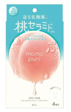 BCL - MOMO PURI 蜜桃牛奶保濕啫喱面膜 4片裝 X 2盒 【平行進口】(4515061089193)