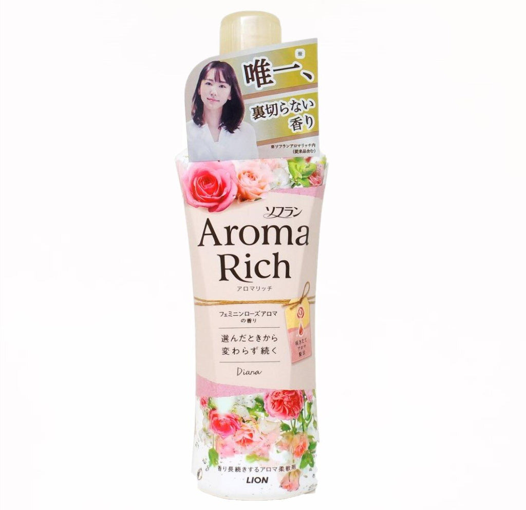 【粉色玫瑰香味 Diana】AROMA RICH 衣物香氛柔順劑 - 520ml(4903301311607)粉色樽