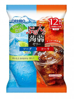 Orihiro - 日本【ORIHIRO】雙色蒟蒻果凍 - 梳打+可樂味 12個裝 240g【平行進口】(4571157252223)