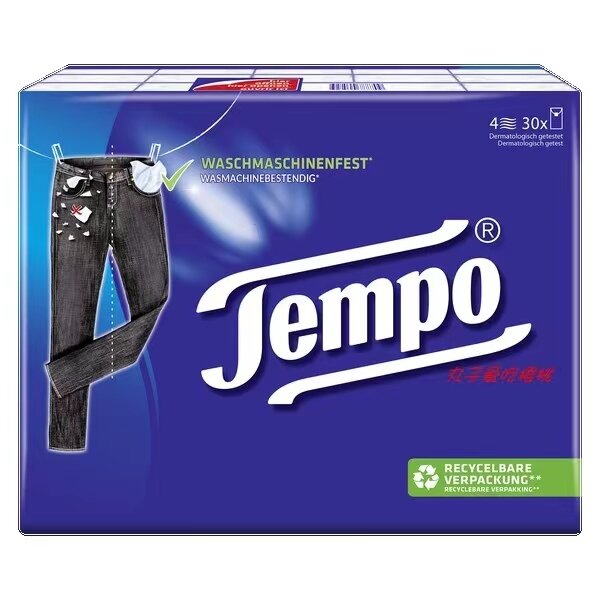 Tempo 原味紙手巾 30包 7322540788709（平行進口）