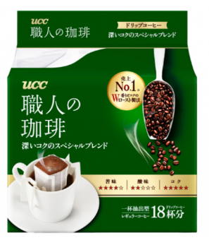 UCC - 日本職人咖啡滴濾式掛耳咖啡粉(濃郁香醇)(綠)7gx18杯【平行進口】(4901201113369)