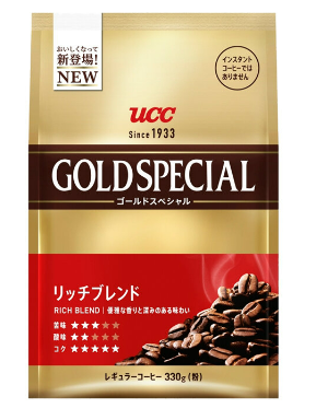 UCC GOLD SPECIAL金牌香醇咖啡粉330g(4901201144486)金袋