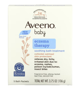 Aveeno 嬰兒治療濕疹舒緩浸浴粉5包裝 381370036623