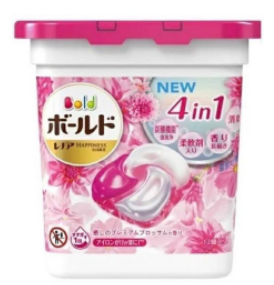 P&G BOLD 新裝4D洗衣球袋裝227g(12粒)【粉紅色】(4987176062444 )