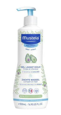 Mustela - [新包裝] 髮膚沐浴啫喱500ml(3504105035754)妙思樂洗髮沐浴X1