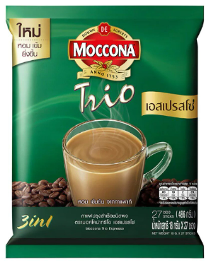 名仕 - Moccona 3合1特濃即溶咖啡486g(18g x 27條)【8851753098798】綠色