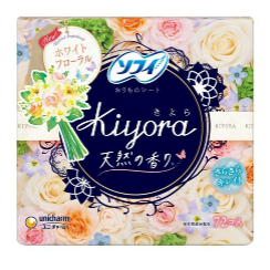 Unicharm - KIYORA 衛生護墊72片-鮮花味(白色)【平行進口】(4903111330997)